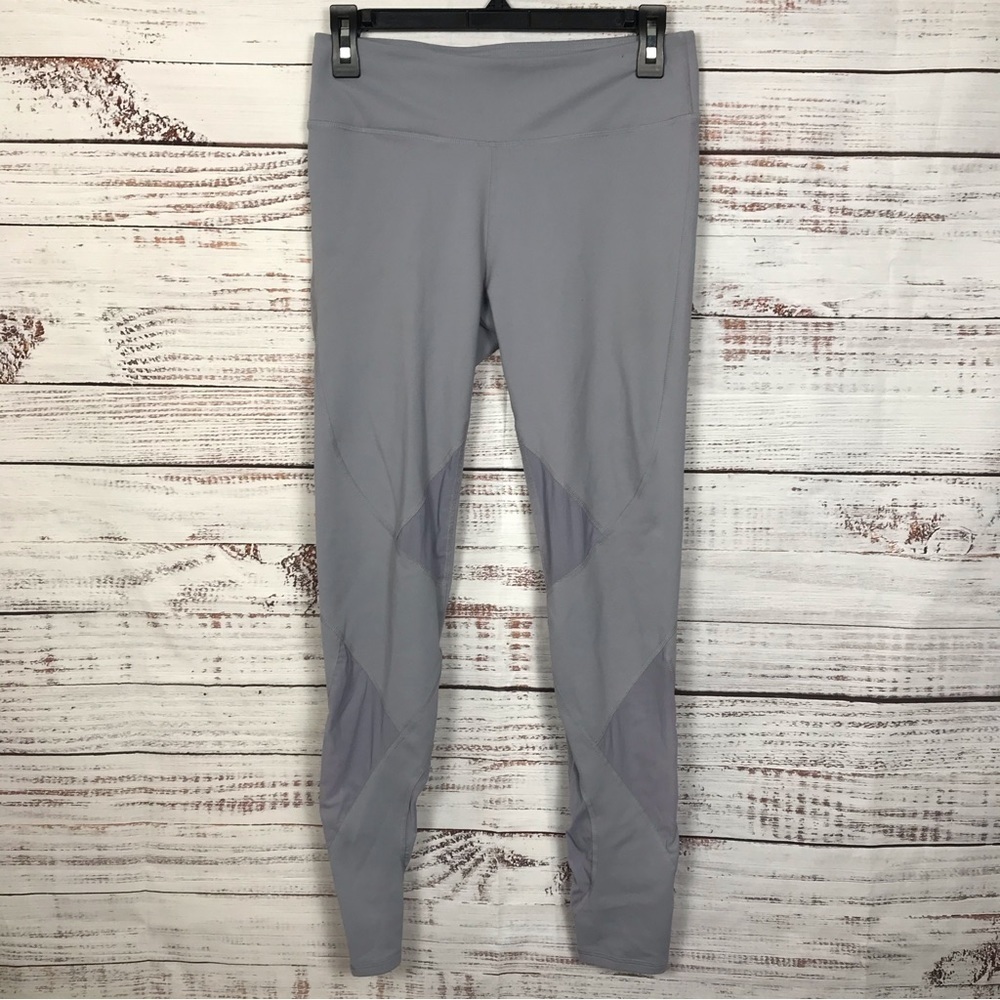 Fabletics Gray Mesh Detail Full Length Size Mediu… - image 1